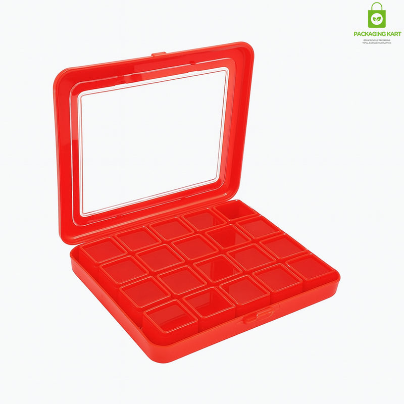 20 Pcs Red Square Jewellery Organizer Box – Durable & Elegant