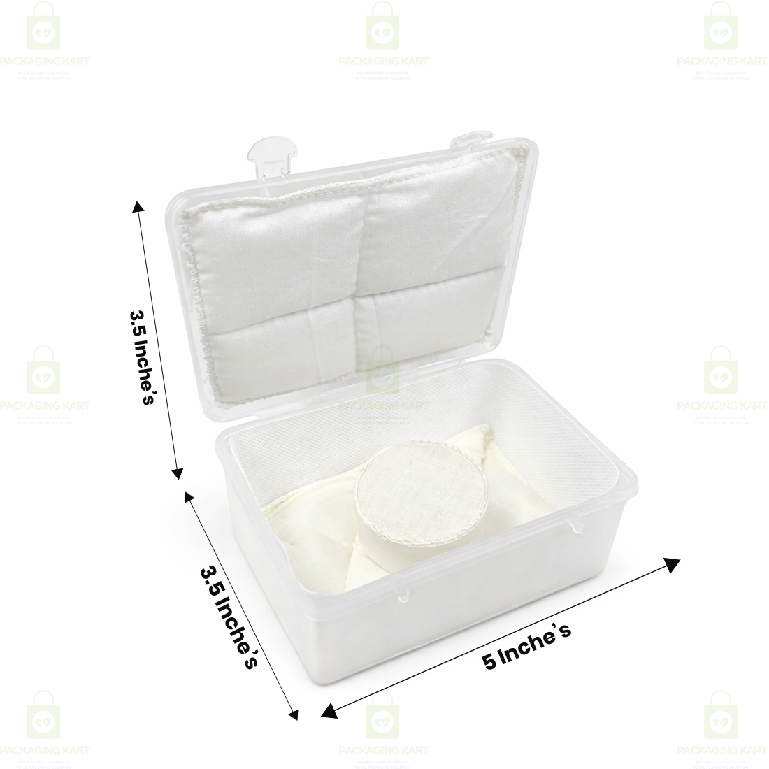 Durable Jewellery Plastic Storage Box with Soft White Cushion Cotton Lining for Protection