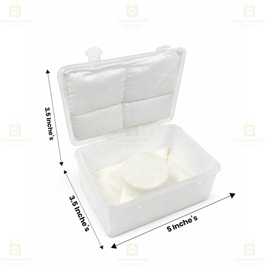 Durable Jewellery Plastic Storage Box with Soft White Cushion Cotton Lining for Protection
