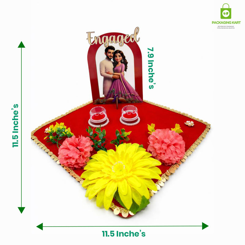 The Bride Made Engagement Ring Platter, Ring Tray for Engagement Couple, Ring Plate