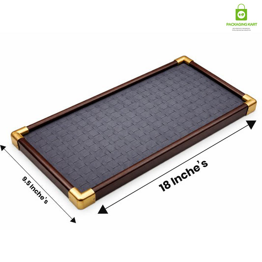 Fancy Velvet Rings Wooden Display Tray for Jewellery