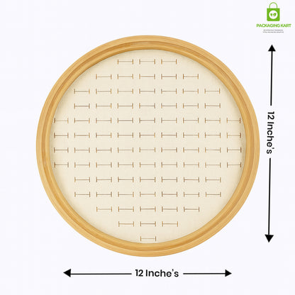 Elegant Cream Ring Jewellery Fancy Tray for Shops