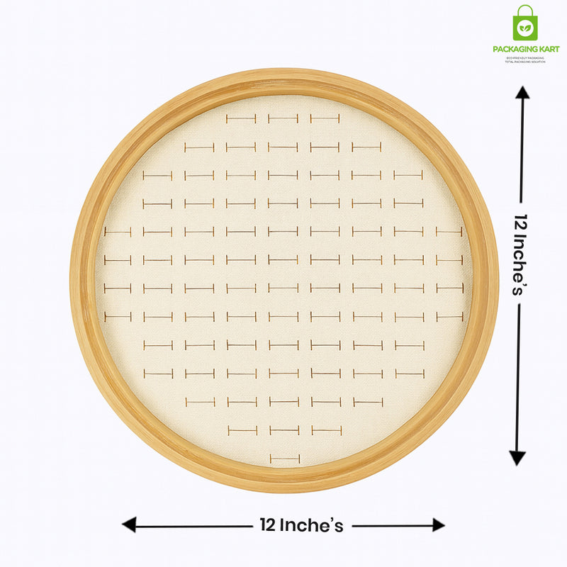 Elegant Cream Ring Jewellery Fancy Tray for Shops