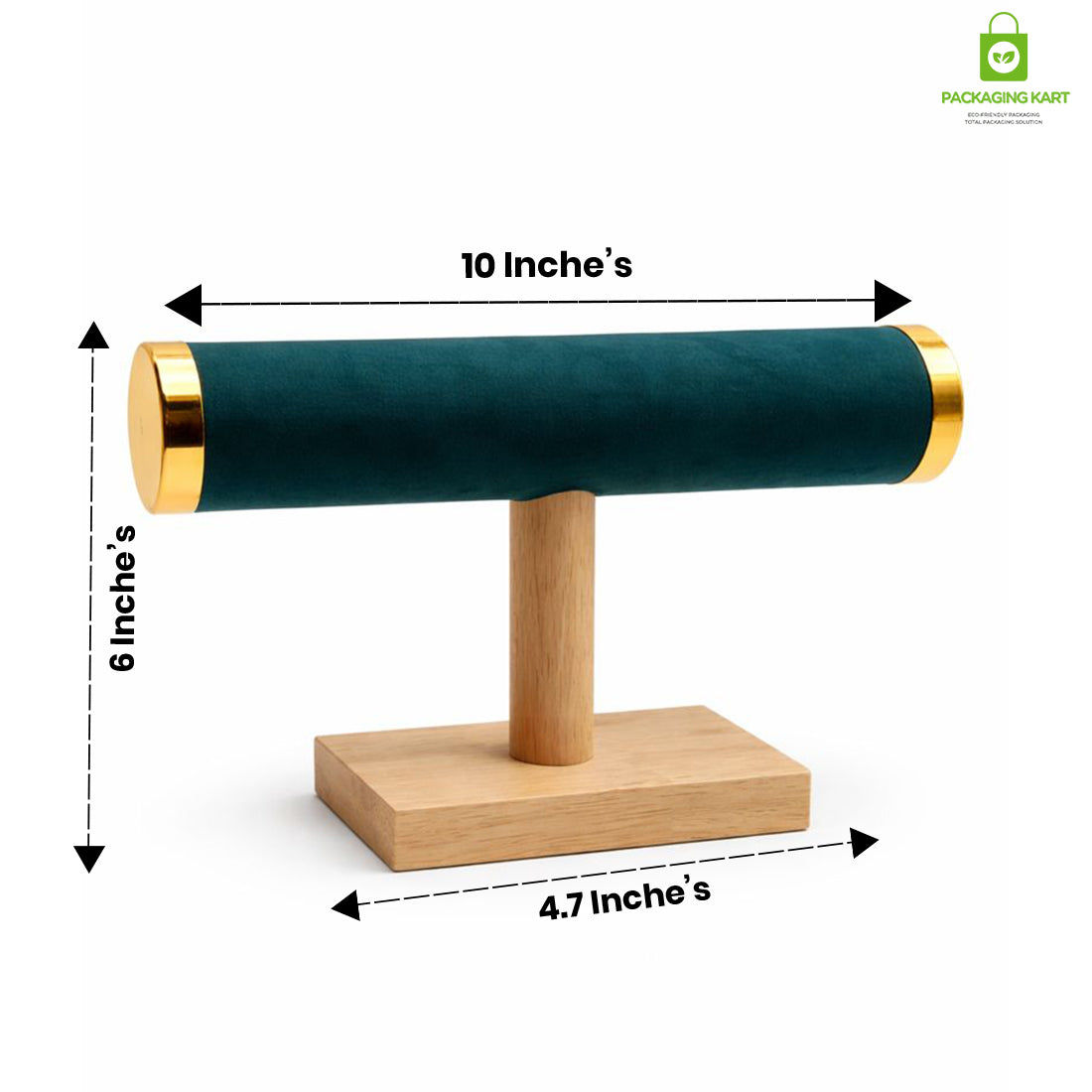 Wooden Velvet Bangles Display Stand – Single Roll Jewellery Organizer