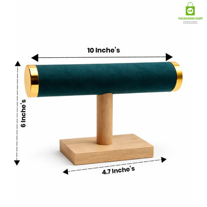 Wooden Velvet Bangles Display Stand – Single Roll Jewellery Organizer
