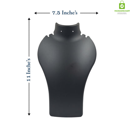 Black Plastic Fibre Jewellery Display Statue – Elegant Neck Stand
