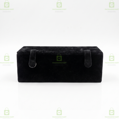 Black Velvet Earring Box with 12 Slots – Jewelry Storage Organizer Case
