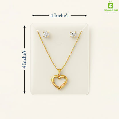 White Plastic Jewellery Set Card – Elegant Display for Fashion Jewellery