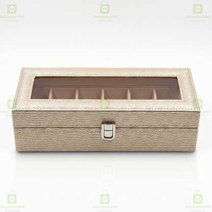 Portable 6 Slot Watch Collection Box for Watches & Bracelets