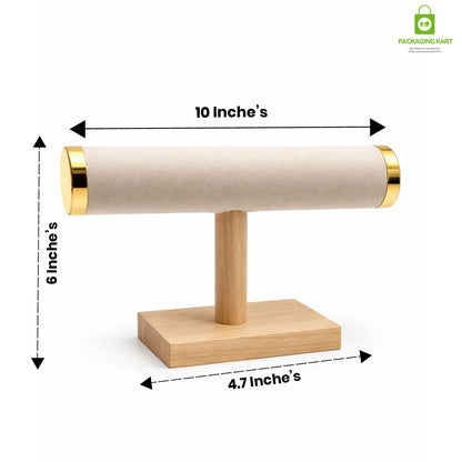 Wooden Velvet Bangles Display Stand – Single Roll Jewellery Organizer
