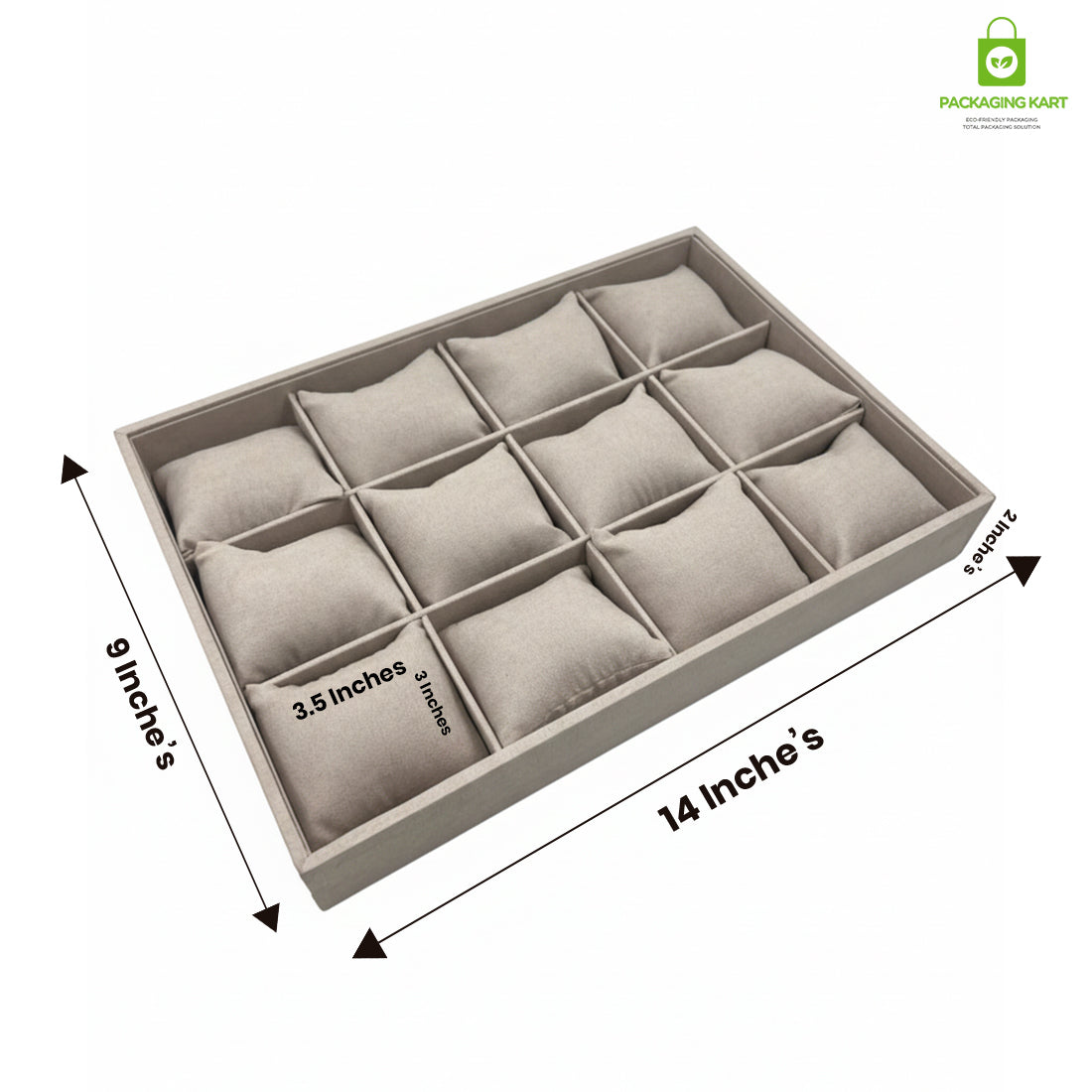 Wooden Jewellery Display Tray for Showroom Use – Watch, Kada & Bracelet (12 Slots)