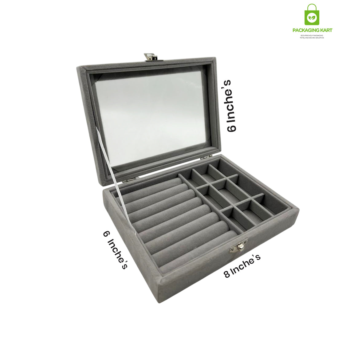 Elegant Watch and Bracelet Display Tray with Glass Mirror Base