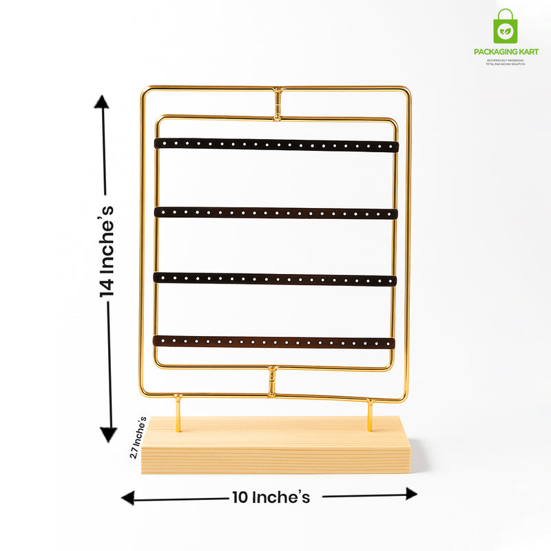 Fancy Yellow Earrings Tray – Elegant Holder for Studs & Danglers