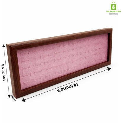 Premium Wooden Velvet Ring Tray for Jewellery Display & Storage