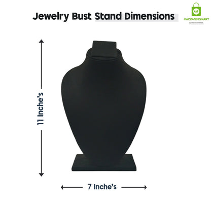 Black Velvet Jewellery Display Bust – Necklace & Pendant Stand