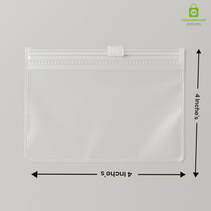 Matte Finish Jewellery Zip Pouch for Rings, Earings, Necklace, Transparent