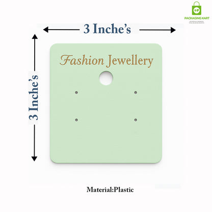 Green Stud Earrings Display Cards – Clean & Minimalist Jewelry Holder
