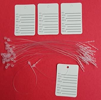 500 Pcs Plastic Tag Fastener Snap Lock Pins | 5 Inch White Security Loop Pins for Clothing, Garments & Retail Store Labeling