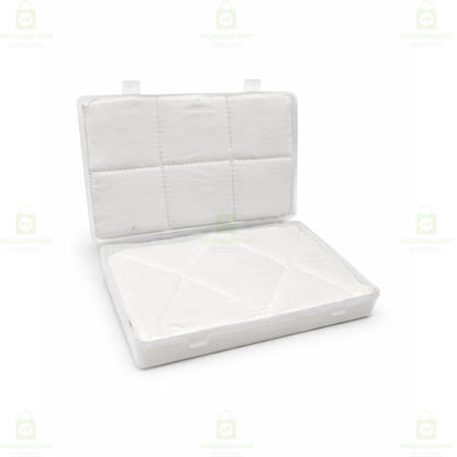 Anti Tarnish Jewellery Plastic Box with White Cotton Cushion – Jewellery Organizer for Rings & Earrings