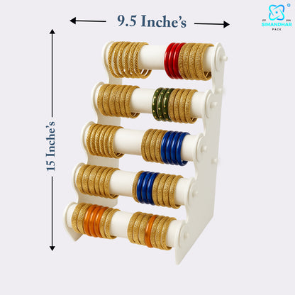 Black Plastic 5 Roll Jewelry Bangle Display Stand Holder For Jewelry Storage And Jewelry Shop