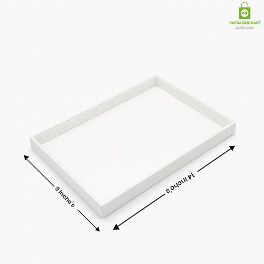White Colour Fancy Jewellery Tray for Rings, Earrings & Chains
