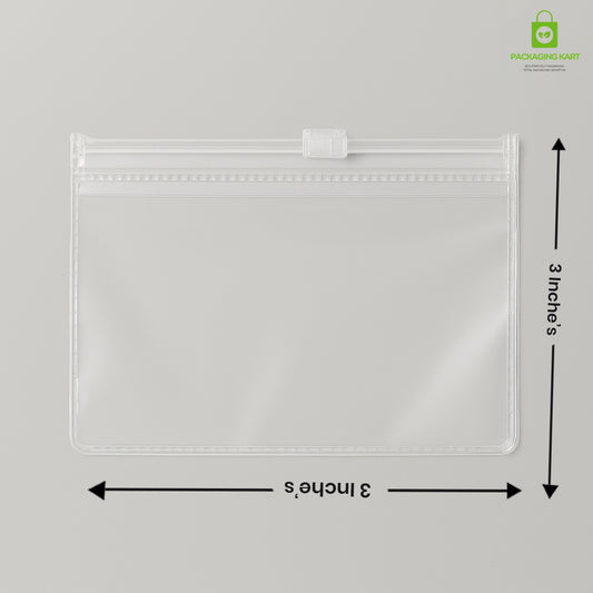 Matte Finish Jewellery Zip Pouch for Rings, Earings, Necklace, Transparent