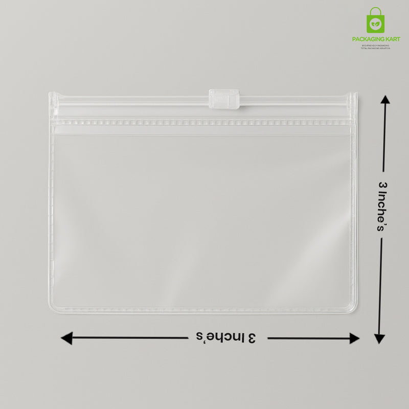 Matte Finish Jewellery Zip Pouch for Rings, Earings, Necklace, Transparent