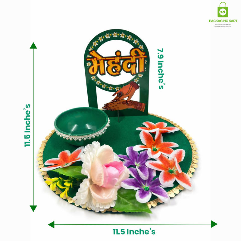 Door Board For Home Decorations - Wedding Decorations | Theme Door For Party Celebration-Mehndi, Sangeet, Photo Booth & Entrance Decor-MDF Backdrop Prop for Mehndi (Green)