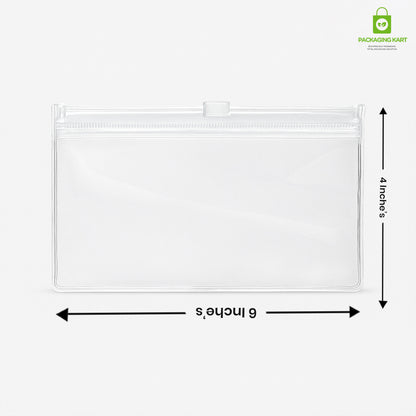 Matte Finish Jewellery Zip Pouch for Rings, Earings, Necklace, Transparent