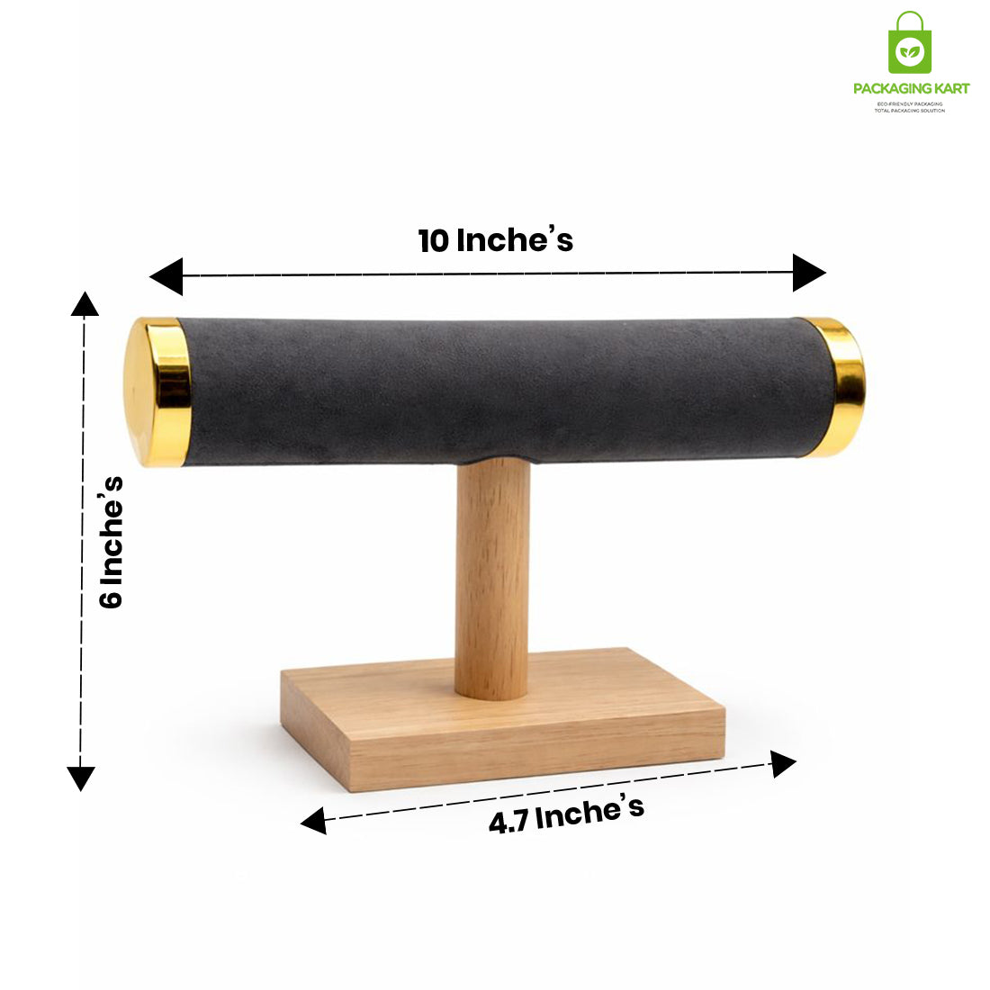 Wooden Velvet Bangles Display Stand – Single Roll Jewellery Organizer