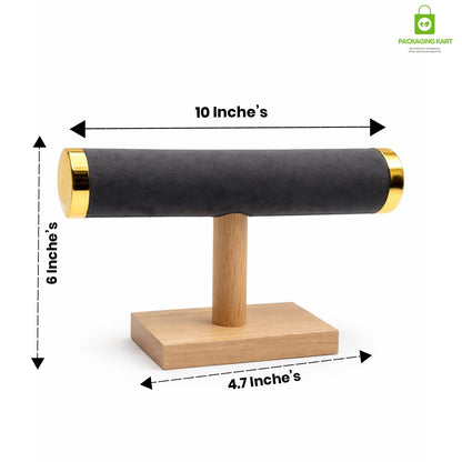 Wooden Velvet Bangles Display Stand – Single Roll Jewellery Organizer