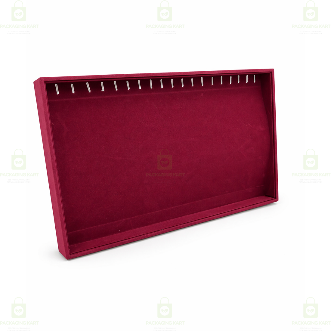 Premium Velvet Wooden Chain Tray for Jewellery Display | Elegant Necklace Organizer