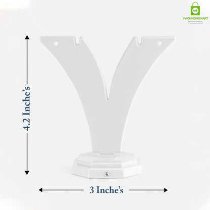 Minimalist White Earring Holder – Y Shape Jewelry Organizer