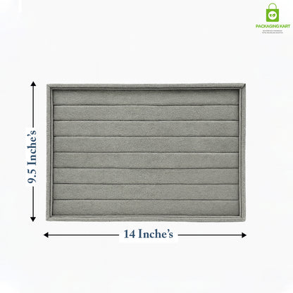 Bracelet & Kada Display Tray – Elegant Grey Velvet Finish