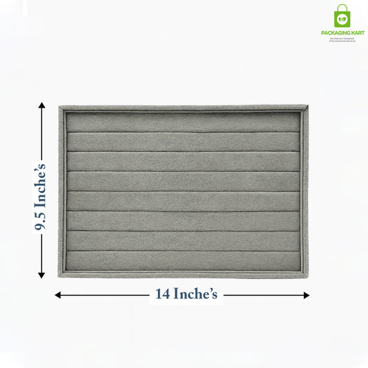 Bracelet & Kada Display Tray – Elegant Grey Velvet Finish