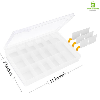 36 Compartment Plastic Jewellery Organizer – Sturdy Storage for Small Items