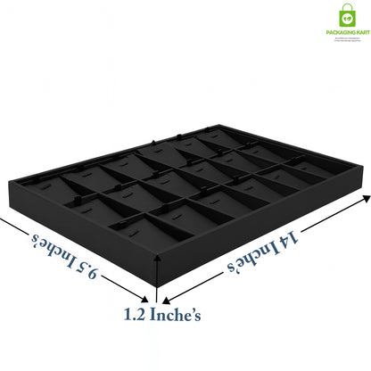 Black Colour Fancy Chain Pendant Jewellery Tray – Elegant Display Organizer