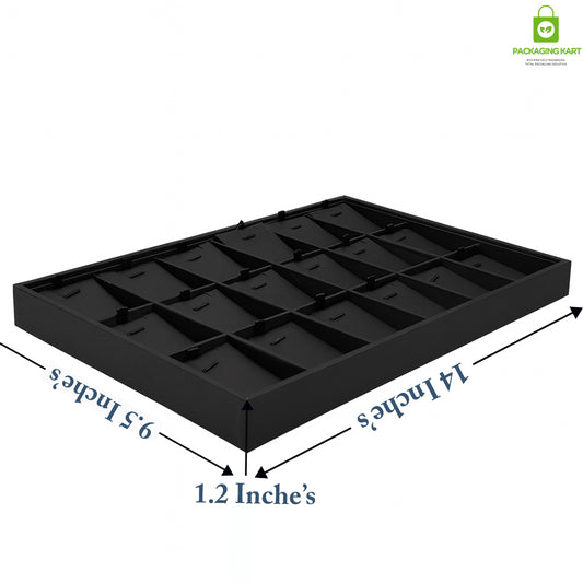 Black Colour Fancy Chain Pendant Jewellery Tray – Elegant Display Organizer