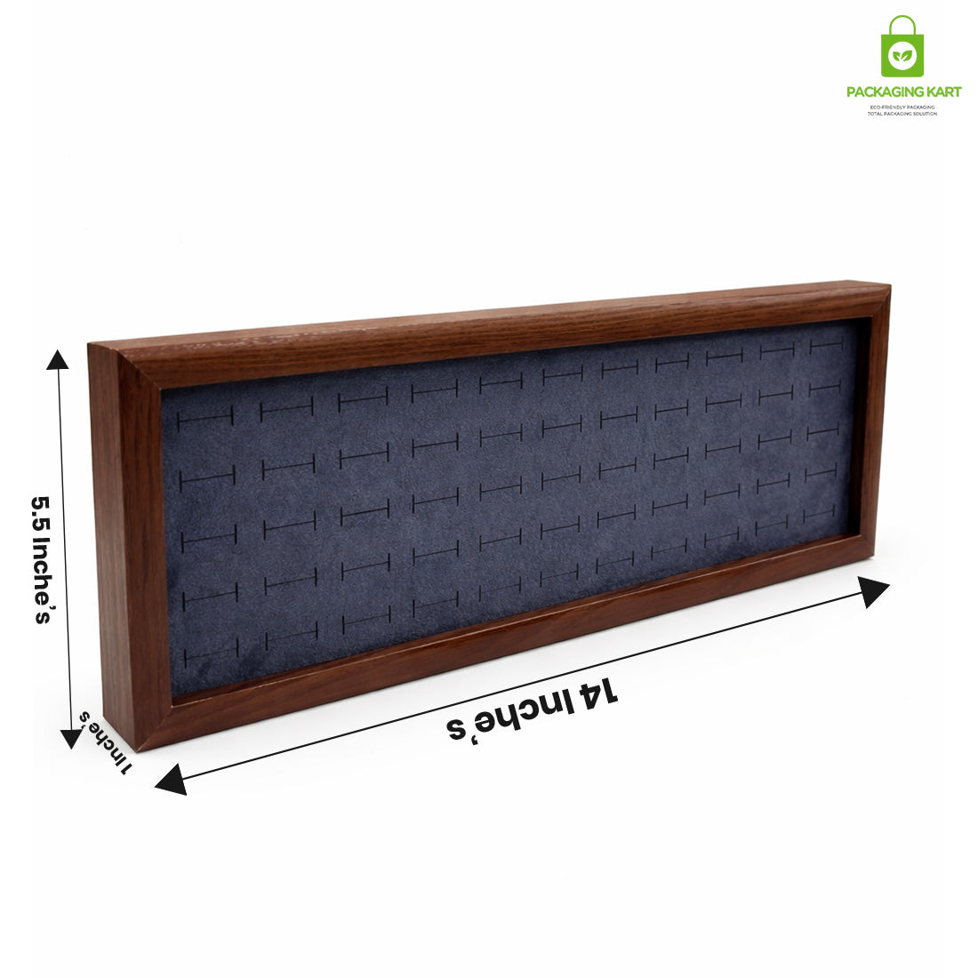 Premium Wooden Velvet Ring Tray for Jewellery Display & Storage
