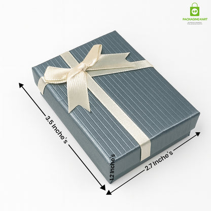 Elegant Grey Jewellery Organizer Box for Rings, Necklaces & Earrings