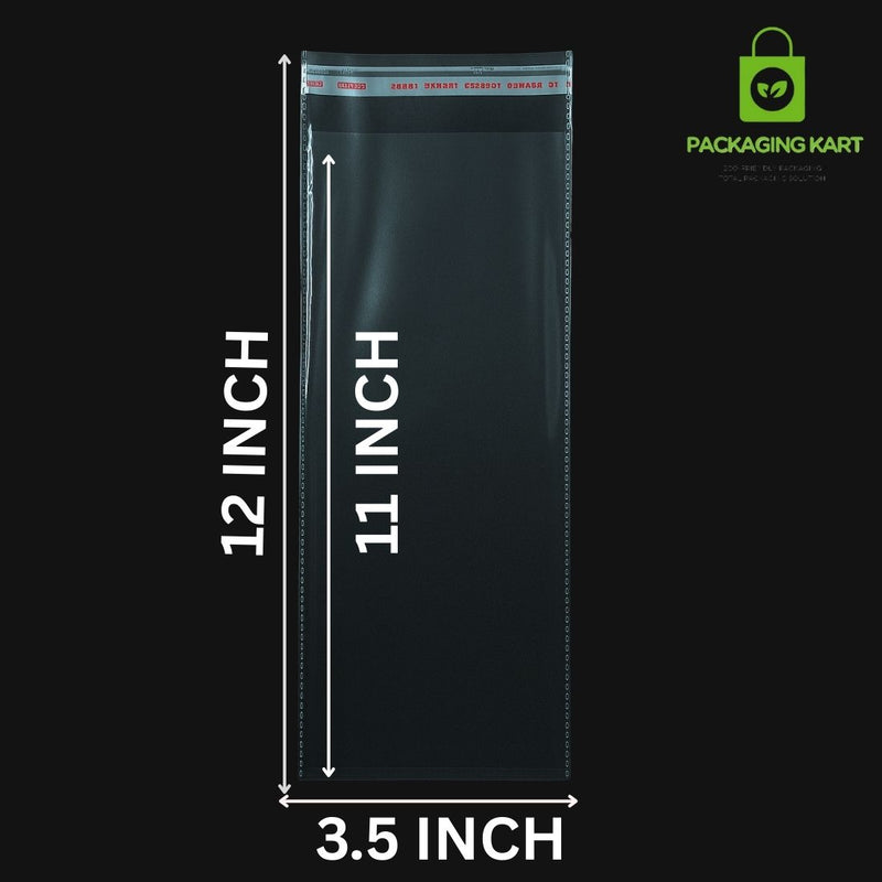 3.5X12 Crystal Clear 51 Micron BOPP Jewellery Packing Bags – Scratch Free Storage