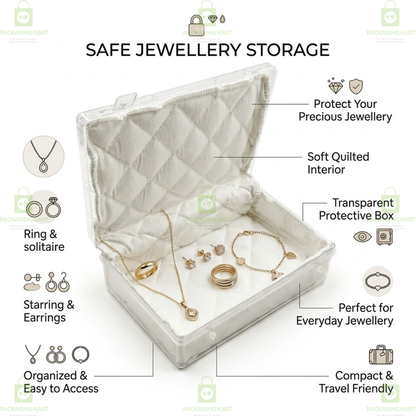 Soft Cushion Cotton Jewelry Box for Necklace, Ring & Earring Packing