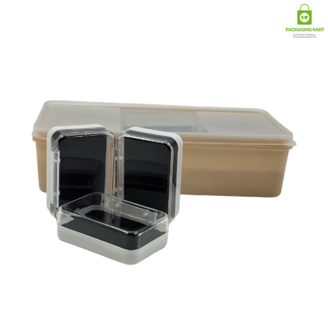 Stylish Blue Velvet Plastic Box for Mangalsutra & Chain Jewellery
