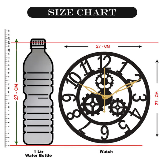 Chic Decorative Wall Clock with Metallic Finish