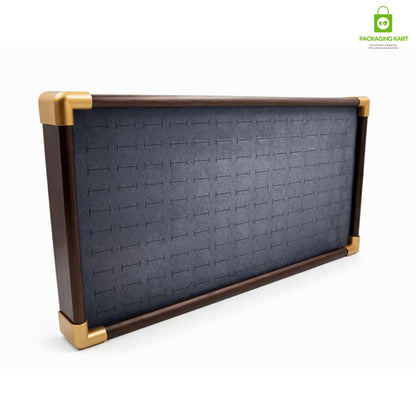 Fancy Velvet Rings Wooden Display Tray for Jewellery