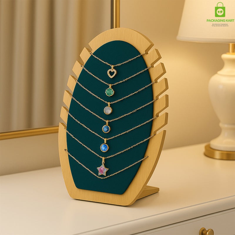 Green Colour Fancy Chain Pendant Jewellery Stand – Elegant Display Organizer