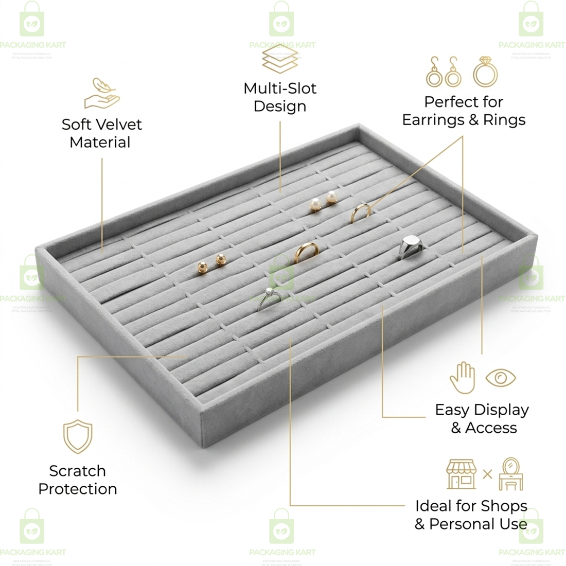 Premium Kada and Bracelet Tray – Velvet Jewellery Organizer