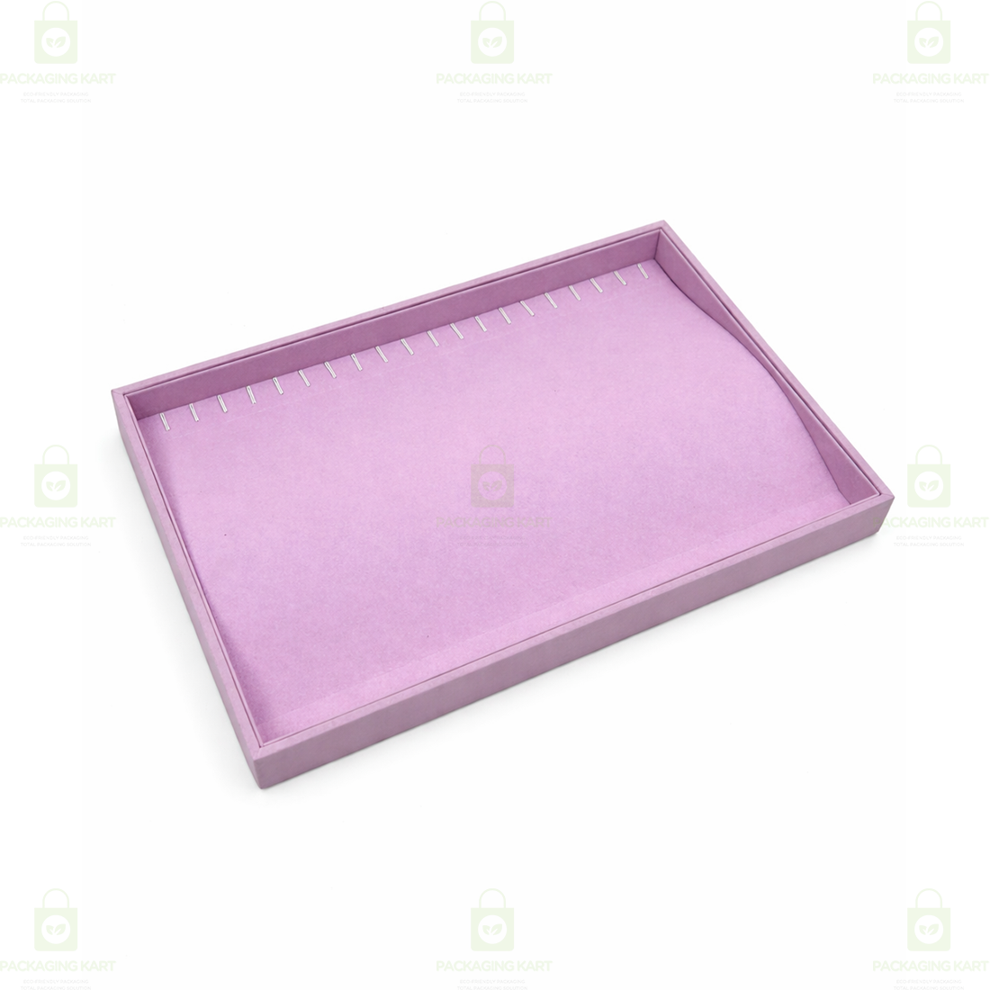 Premium Velvet Wooden Chain Tray for Jewellery Display | Elegant Necklace Organizer