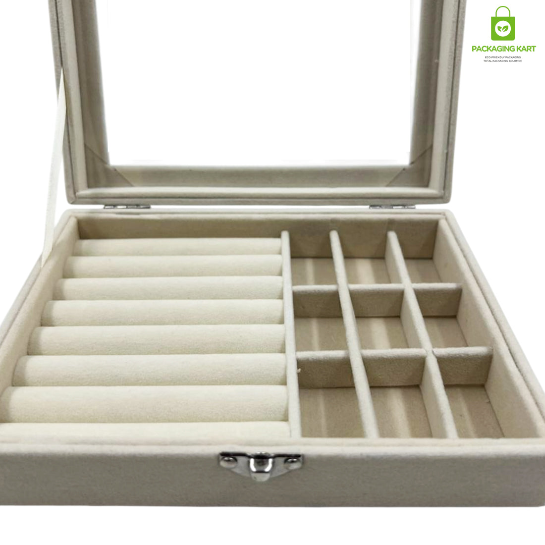 Elegant Watch and Bracelet Display Tray with Glass Mirror Base