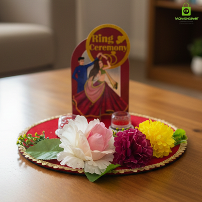 Premium Ring Ceremony Decoration Set for Engagement Function – Elegant Wedding Decor Items
